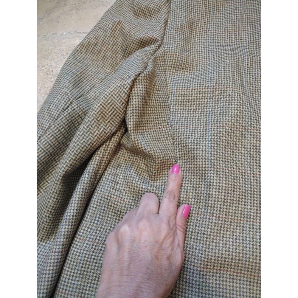 Hart Schaffner Marx Mens 48R Modern Blazer Jacket Coat Olive Plaid Check‎ Wool - Picture 10 of 10